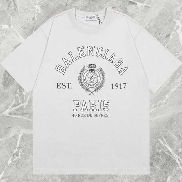 Balenciaga men's white short sleeve